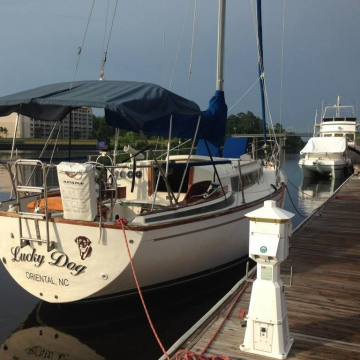 Our sailboat Luckydog...the stimulus for "Simply Sail".